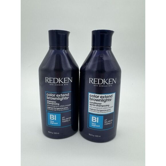Redken Color Extend Brownlights Shampoo & Conditioner 16.9 Fl Oz 500 ml NEW - Picture 1 of 4